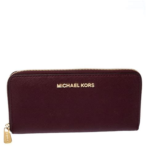 michael kors saffiano leather zip around wallet